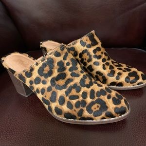 Madewell Harper Mule Leopard Calf Hair